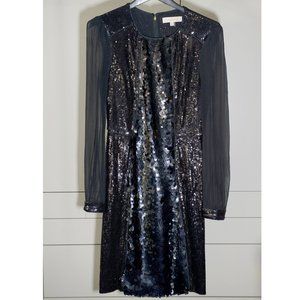 Tori Burch Sequin Long Sleeve Black dress. Sz. XS